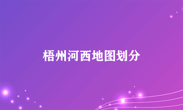 梧州河西地图划分